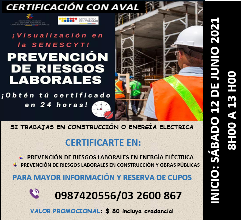 CERTIFICACIÓN POR COMPETENCIAS LABORALES EN  RIESGOS LABORALES: construcción y obras públicas